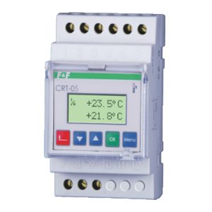 Regul température digital 10 fonctions -100-400° C, I=16A 230V, 3 modules CRT-06