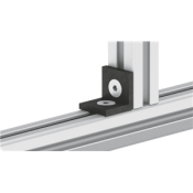 Equerre de fixation Noire L + visserie