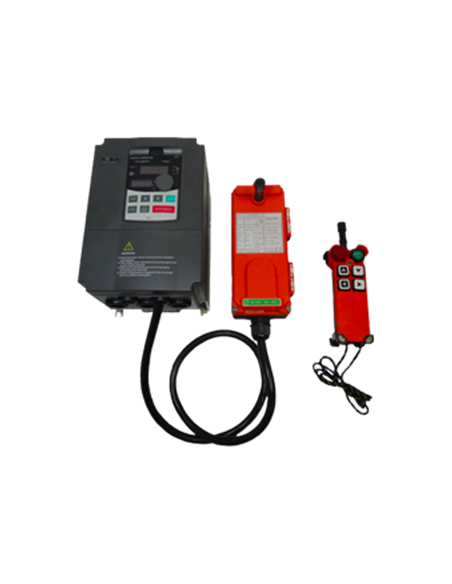 lot variateur 4kW tri/tri 380V + télécommande sans fil VFREM_4T_4K0