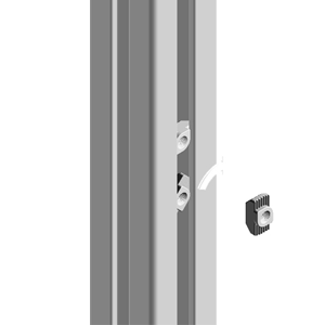 Ecrou 1/4 de tour acier galvanisé pour profilé Aluneed TI