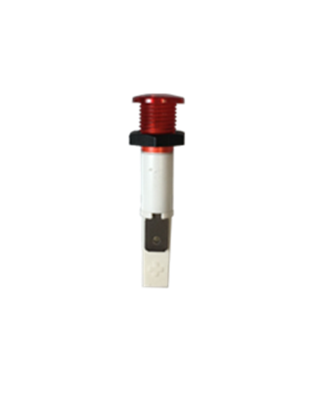 VOYANT FILAMENT Ø10 mm, à visser, ROUGE 110V, Racc Lang 6,35 mm 90383