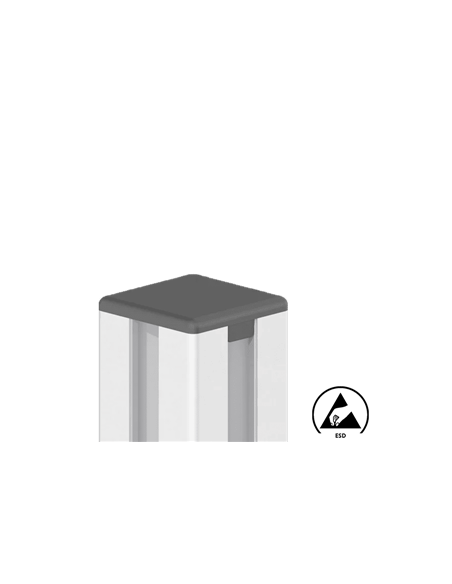 Bouchon standard ESD carré profilé Aluneed TB noir