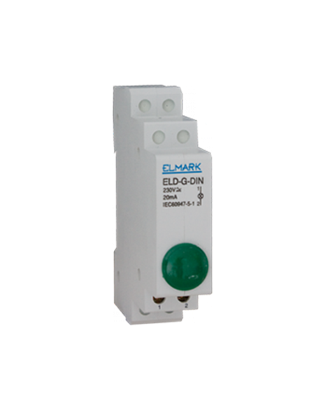 indicateur bouton et LED pour rail-din jaune 2NO+1NC, 230V ref: BTNL_MOD_YEL