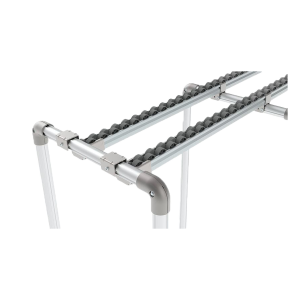 Rail de guidage linéaire manuel à galets doubles nus Ø 16,5