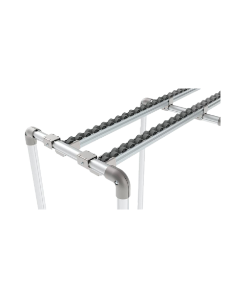 Rail de guidage linéaire manuel à galets doubles nus Ø 16,5