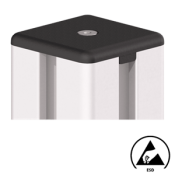 Bouchon troué ESD carré profilé Aluneed TB noir