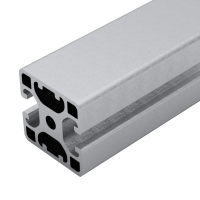 Profilé aluminium 40x40 type I  2 rainures à 180° | Technic-Achat