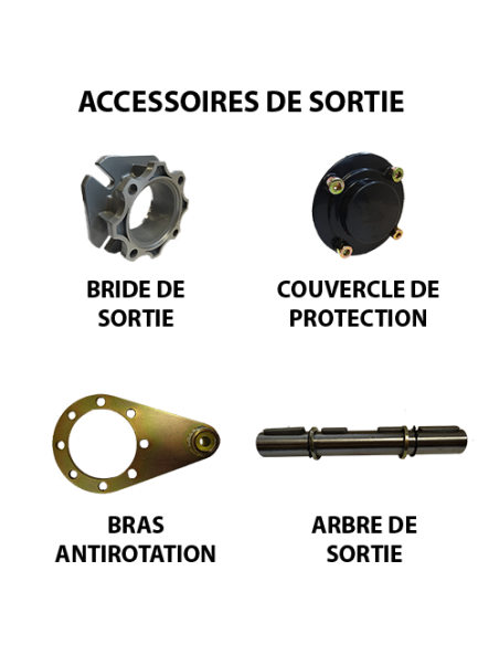 Arbre de sortie pour motoréducteur vis sans fin TKB48 | Technic-achat