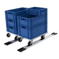 Chariot logistique à roulettes FIFO | Technic-Achat