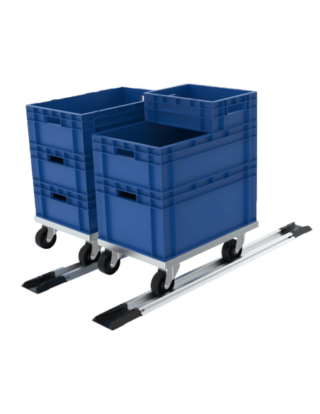 Chariot logistique à roulettes FIFO | Technic-Achat