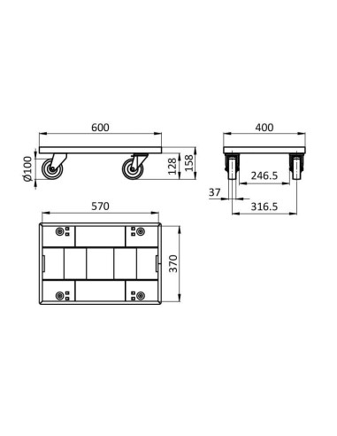 Chariot logistique à roulettes FIFO | Technic-Achat