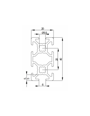 Profilé aluminium 20x40 | Technic-achat