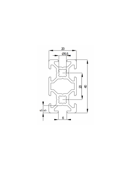 Profilé aluminium 20x40 | Technic-achat