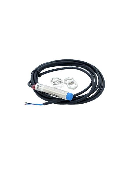 Détecteur inductif M12 24VDC 3 fils, NO, PNP, non noyable, Cable 2M