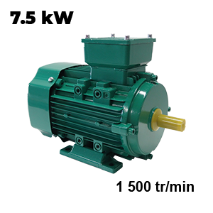 Moteur élec 220/380, 7.5 Kw, 4P 1440 tr/min , brides B3 132M4