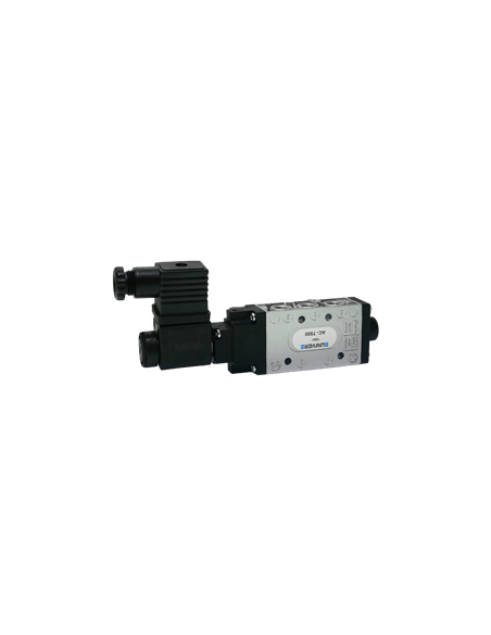 Electro distributeur mixte 5/2 G1/8 rappel ressort racc.direct U1 ref: AC-7500