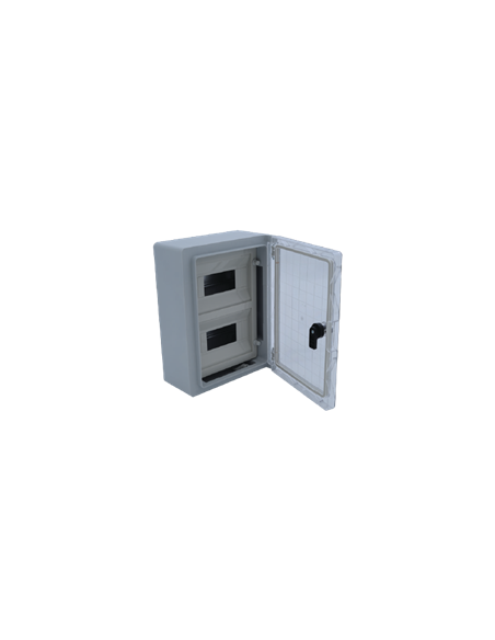 Coffret plastique transparent 8 modules H280xL210xP130 ref: ARM_ABSMOD282113