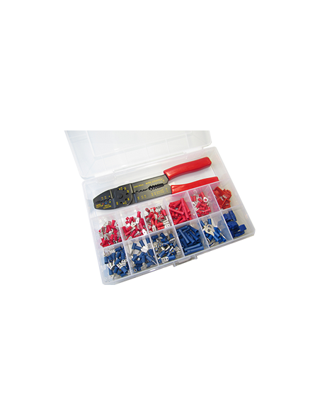 Assortiment de 261 pièces cosses à sertir avec pince ref: AST_COS_002