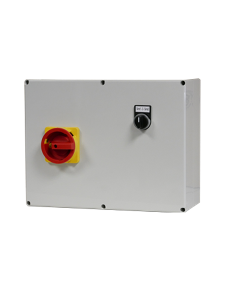 boitier de dém moteur plastique 7.5kW commande en 230V inversion sans thermique