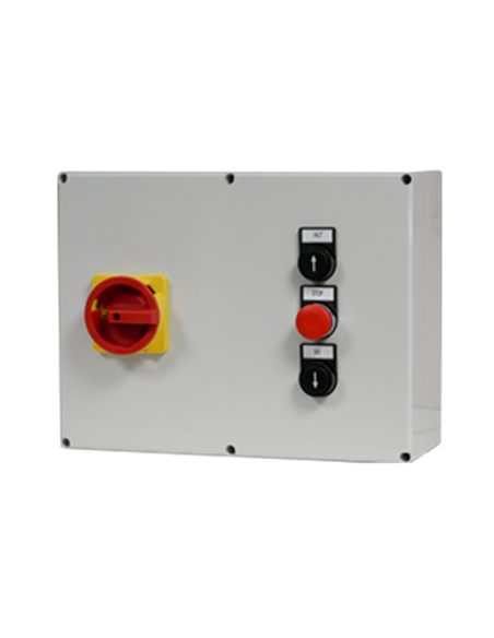 boitier de dém moteur plastique 7.5kW commande en 230V haut bas avec fin de cour