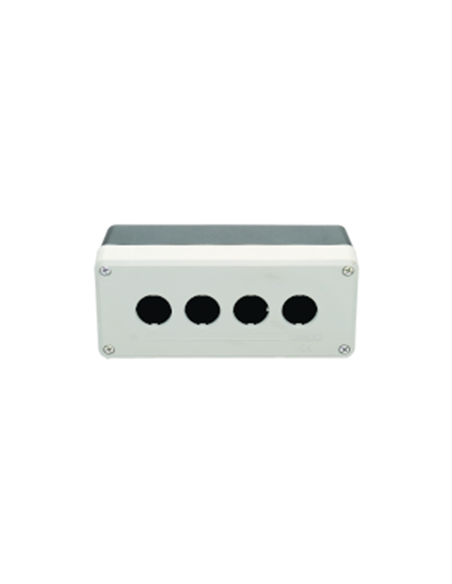 boite à boutons grise et noire 4 perçages ref: BG4_GN