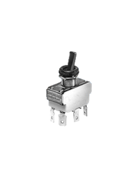 Bouton ON/OFF à levier circulaire Ø12mm unipolaire 1NO 15A 90438