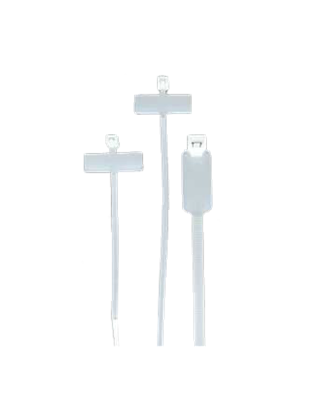 Collier de serrage avec étiquette l:2,5mm L:100m ref: COL_E25_100