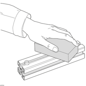 Gomme pour profilé aluminium