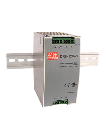 Alimentation meanwell 400V tri/24 VDC 120W ref: DRH120-24