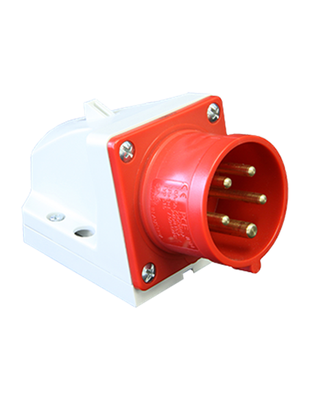 fiche male sur embase 3P+N+T 16A IP 67 avec inversion de 2 phases 77152-6K