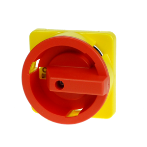 Poignée rotative Rouge/jaune 64x64mm pour LB69 H69-0001