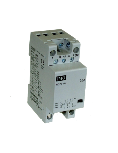 Contacteur modulaire 4 poles NC, 25A, Bobine 230VAC