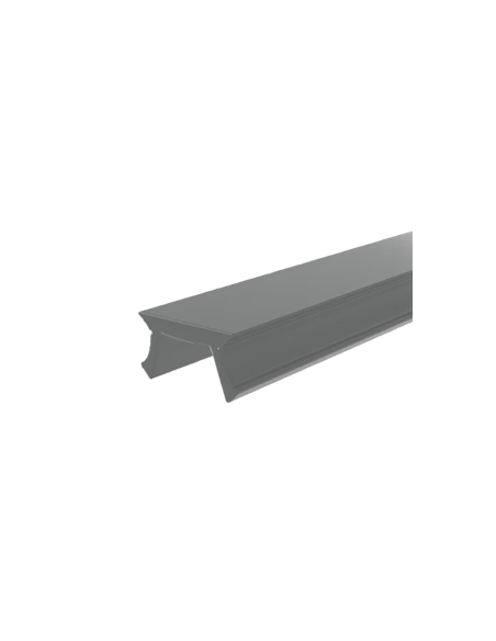 Cache rainure PP pour profilé pour profilé type I R6 gris (RAL7042) L : 2m 0921