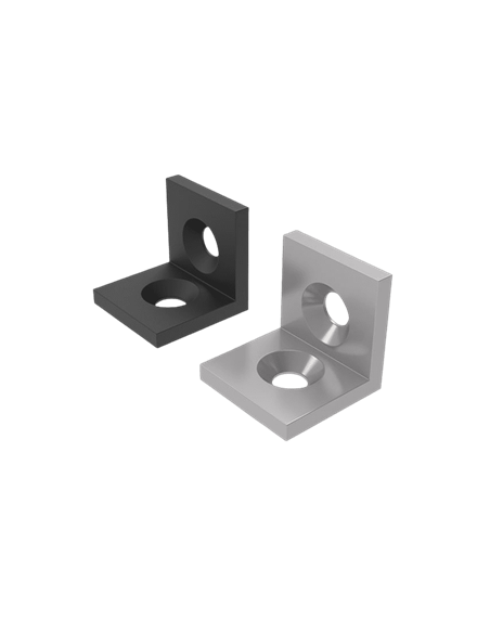 Equerre de fixation noire R5I 20x20 nue