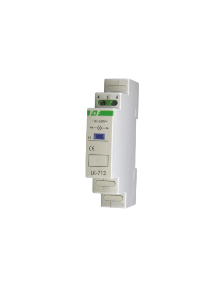 Lampe rail DIN 1xLED bleu, 130÷260V, 1 module ref: LK-712 B