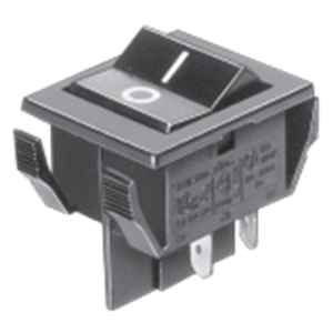 Bouton poussoir 27,2x22mm, bipolaire, pouvoir de coupure 16A 250V