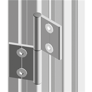 Charnière métallique dégondable + visserie