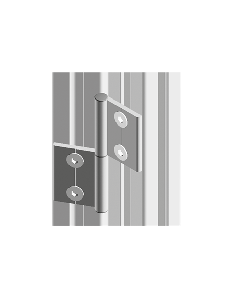 Charnière métallique dégondable + visserie