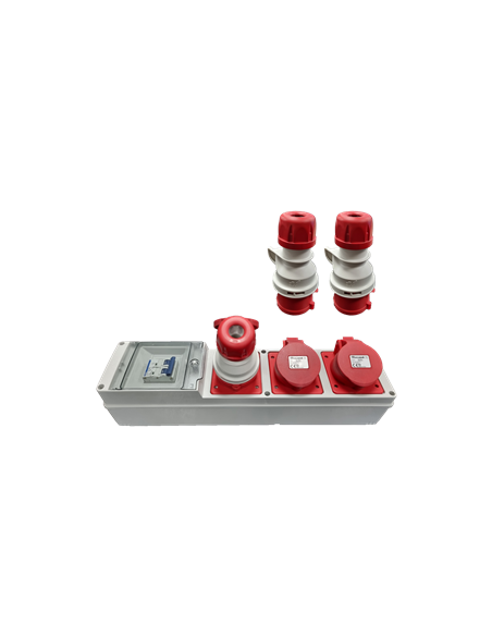 Coffret 3 prises TRI 16A DTBOX380