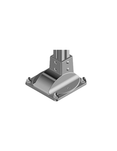 Embase fixation sol profilé aluminium