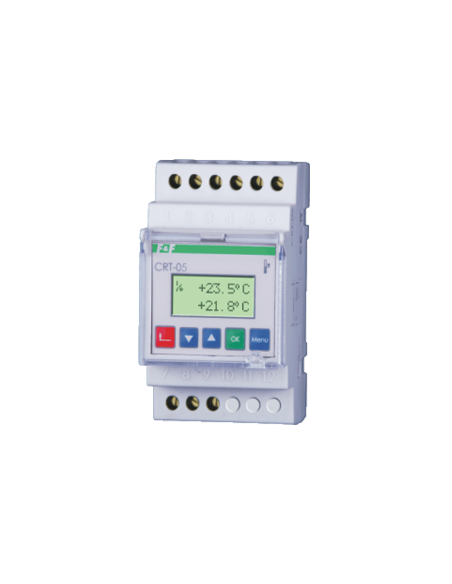 Regulateur température digital -100-400° C PT100, I:16A 230V, 3 mod (CRT05) ref: