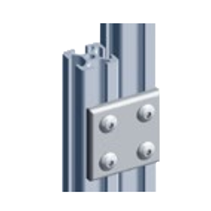 Plaque de renfort carré en alu