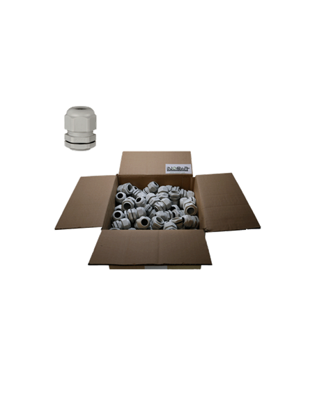 Presse étoupe M12, IP68, Gris, 3mm - 6.5mm lot de 100 pièces ref: SCG_M12_G