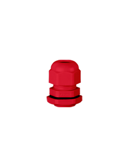 Presse étoupe M12, IP68, Rouge, 3mm - 6.5mm lot de 10 pièces ref: SCG_M12_R
