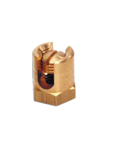 serre fil en laiton, fixation par M6, pour conducteur de Ø 4 à 8mm SF86