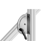 Articulation demi-rond pour profilé aluminium