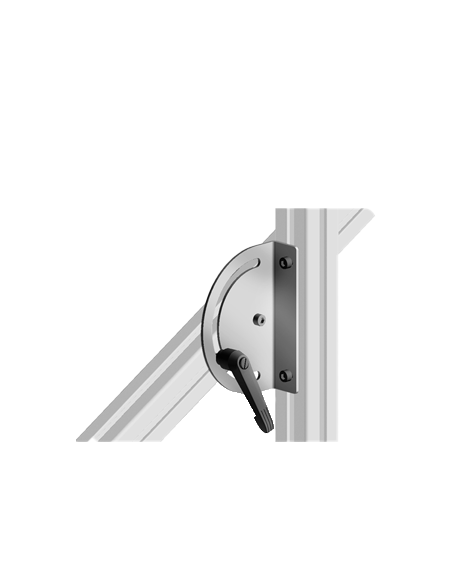 Articulation demi-rond pour profilé aluminium