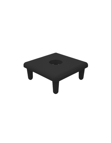 Bouchon carré profilé avec trou 30x30 ref: TABCH_TROU_30X30