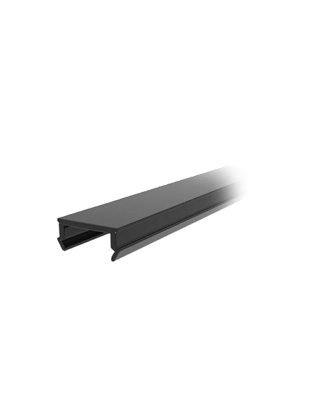 cache rainure plastique noir R8 L: 2 mètres (cache rainure) ref: TACHR8NO