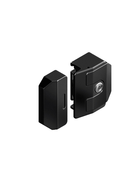 Poignée de porte serrure clé universelle 88 x 80 nue